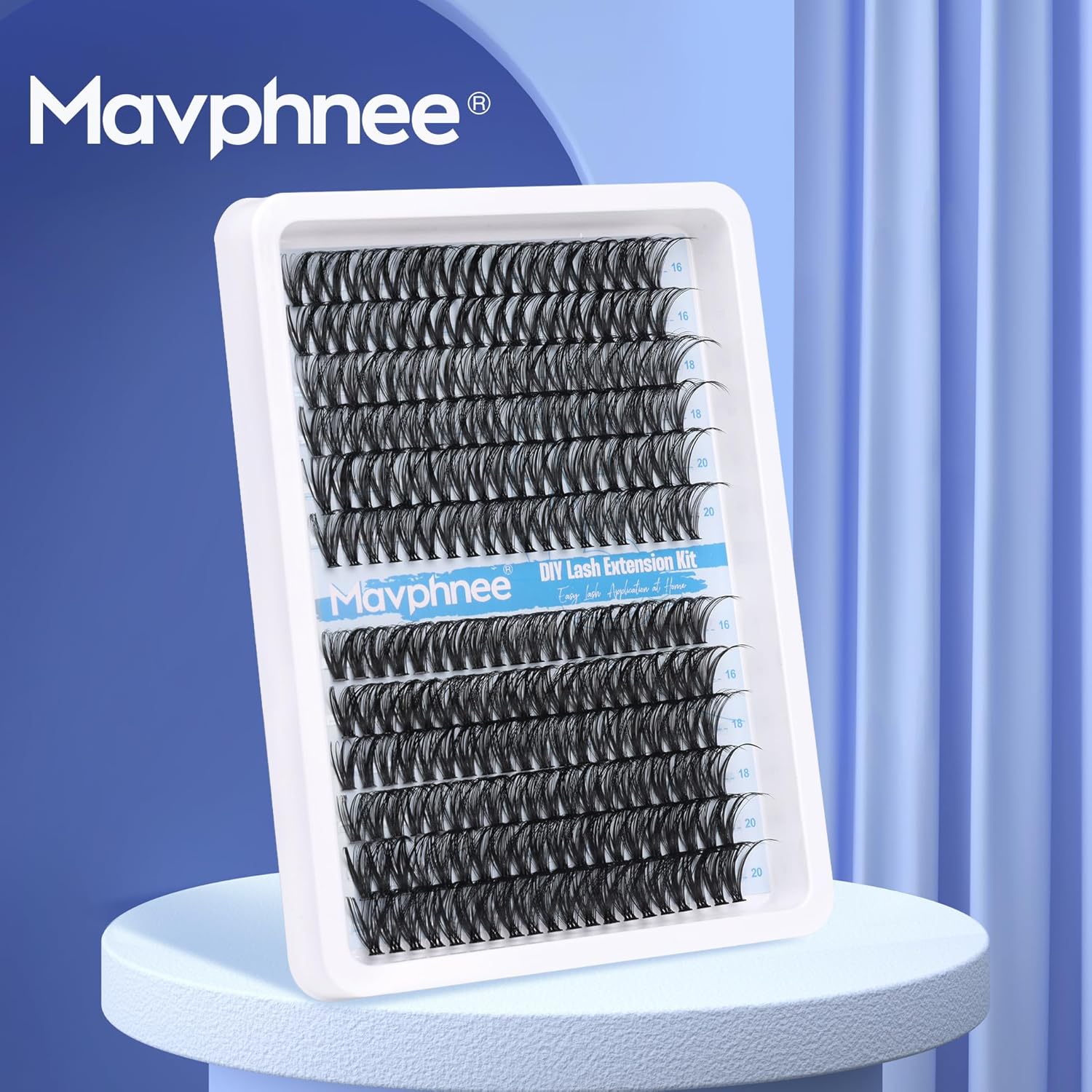 Mavphnee – 240 extensiones de pestañas individuales de 0.63 a 0.78 pulgadas, dramáticas, largas, esponjosas, rizadas en D, paquete de 240