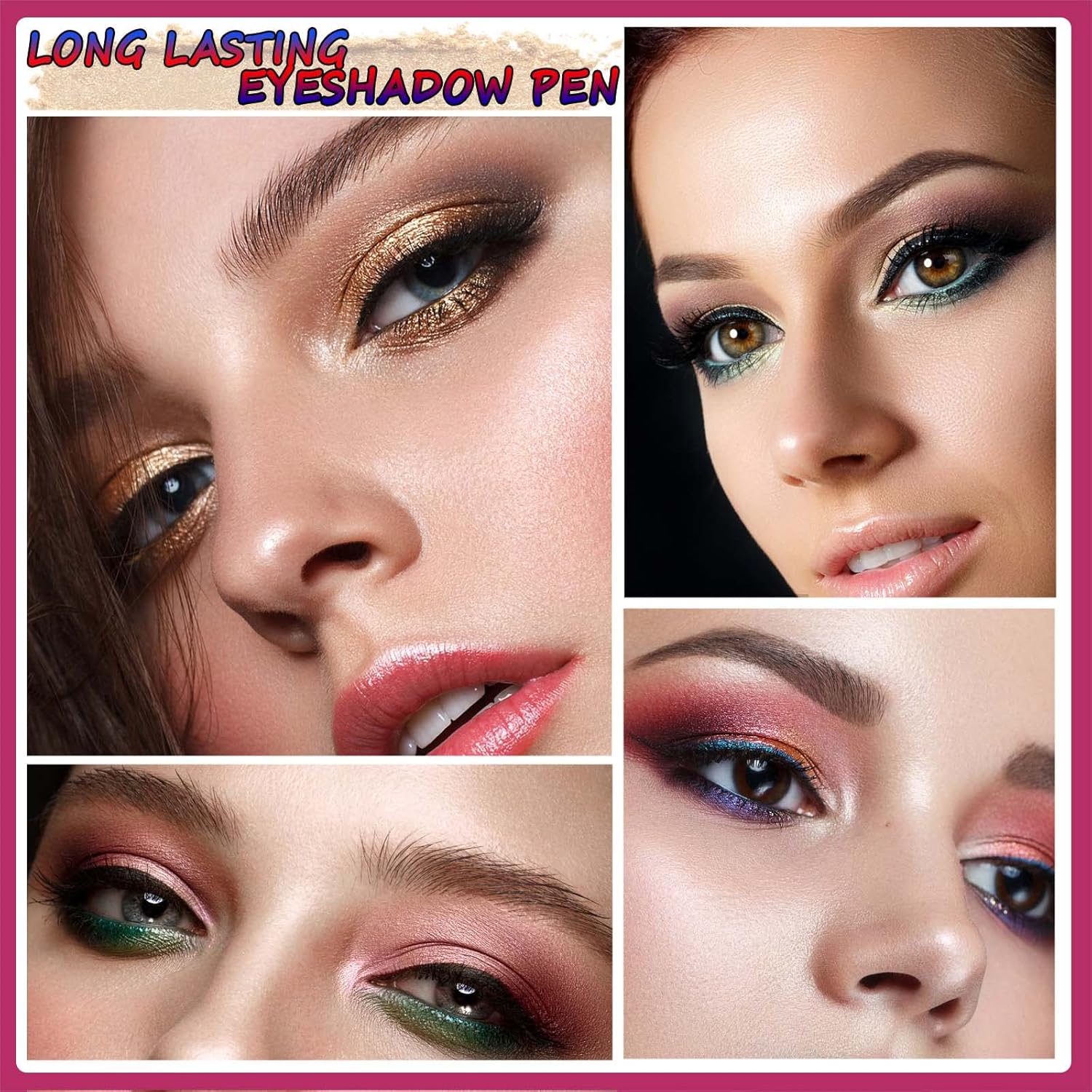 Sombra de ojos verde en barra de maquillaje de ojos crema suave brillo sombra de ojos lápiz imprimación brillo oscuro mate base única crayón