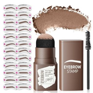 Kit de plantillas para cejas, kit de plantillas para cejas para principiantes, kit de plantillas y sellos de larga duración, a prueba de manchas y Kit de plantillas para cejas, kit de plantillas para cejas para principiantes, kit de plantillas y sellos de larga duración, a prueba de manchas y