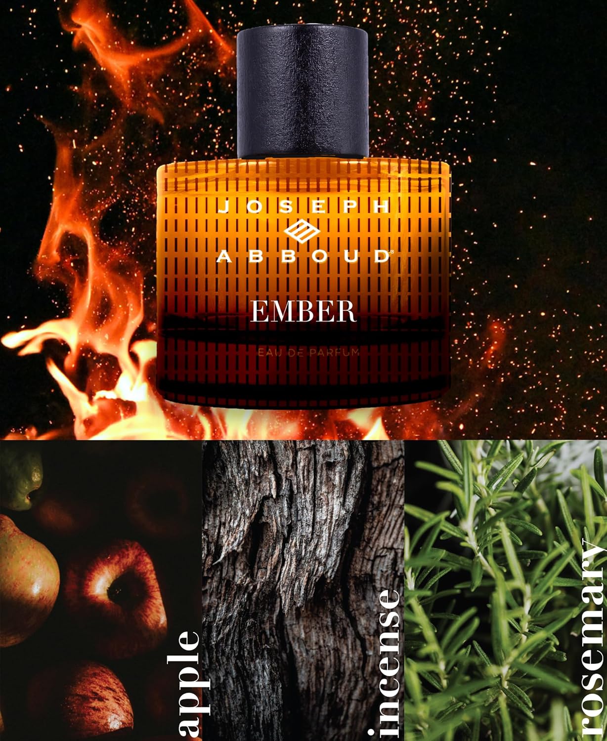 Joseph Abboud Ember Eau de Parfum – Set de regalo de 3 piezas, 3.4 fl. oz. para hombre