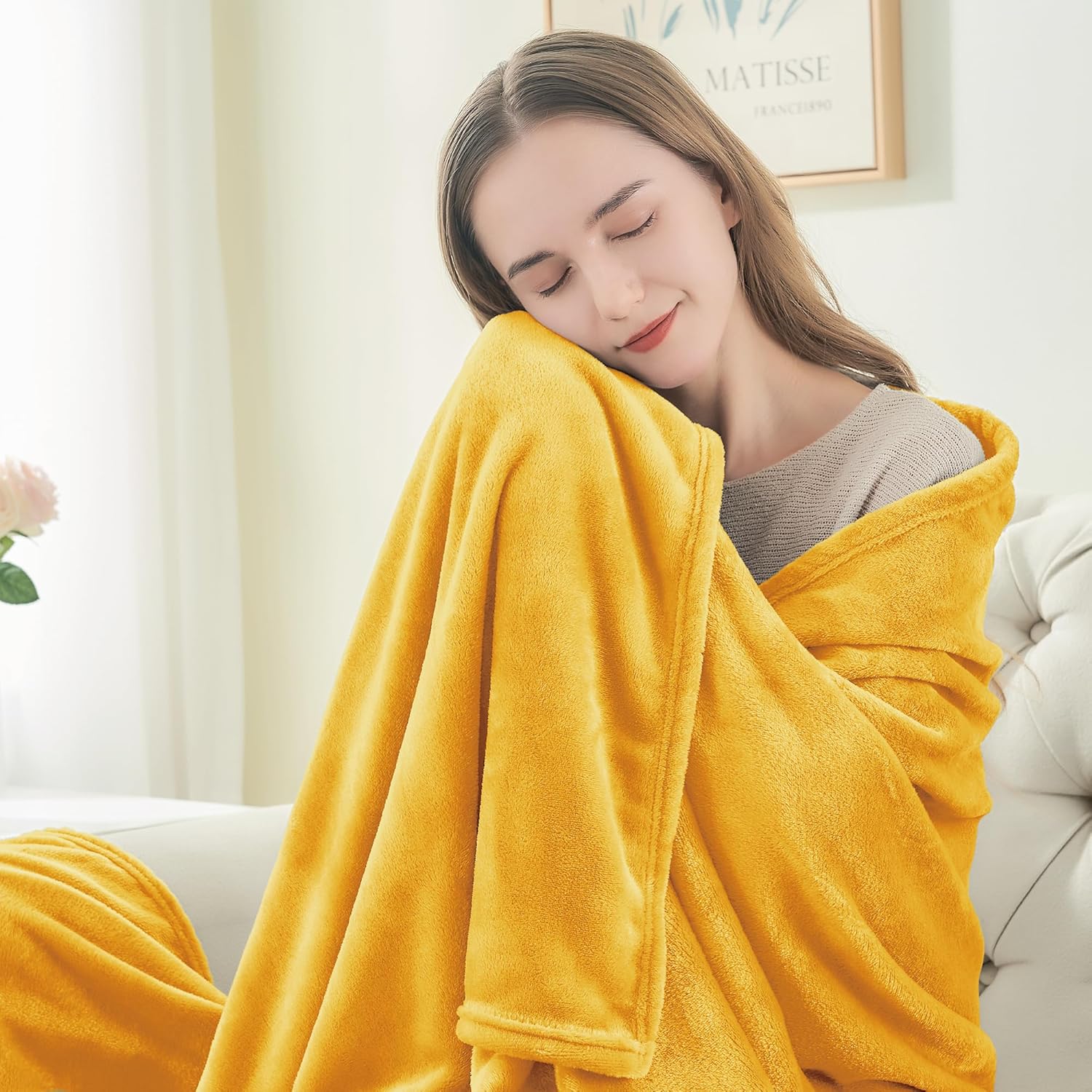 BEDELITE Manta de forro polar para sofá y cama, manta de felpa de microfibra difusa, mantas súper suaves y cálidas para el invierno
