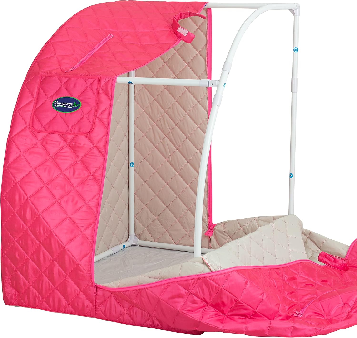 Durasage Spa de sauna de vapor personal portátil ligero para relajación en casa, temporizador de 60 minutos, generador de vapor de 800 W, silla