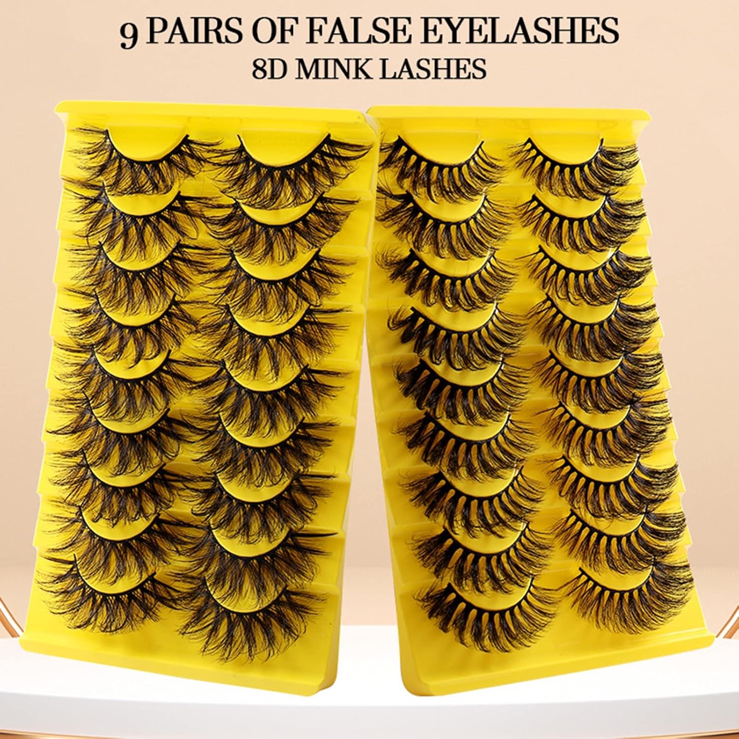 9 pares de pestañas postizas 3D naturales, suaves, gruesas, rizadas, dramáticas, largas, finas para disfrazarse, pestañas de belleza hechas a mano,