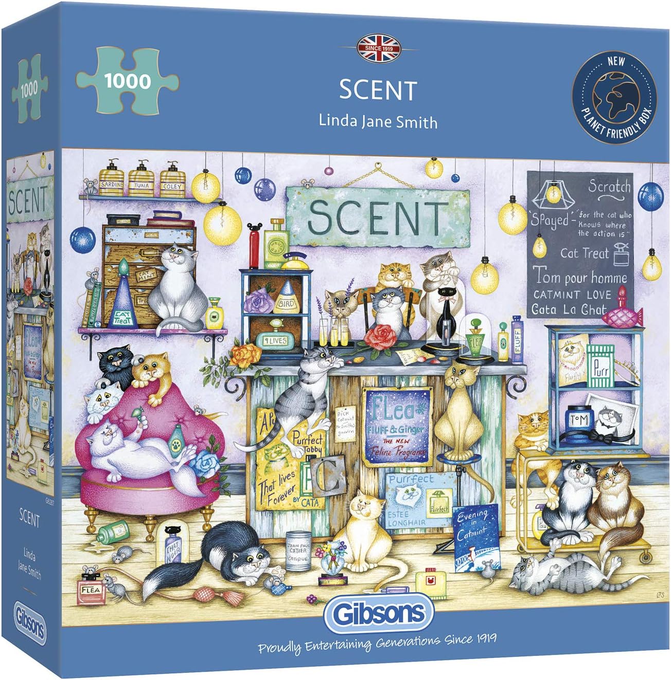 Rompecabezas de 1000 piezas con aroma  Rompecabezas sostenible para adultos  Tablero 100% reciclado premium  Gran regalo para adultos  Gibsons Games