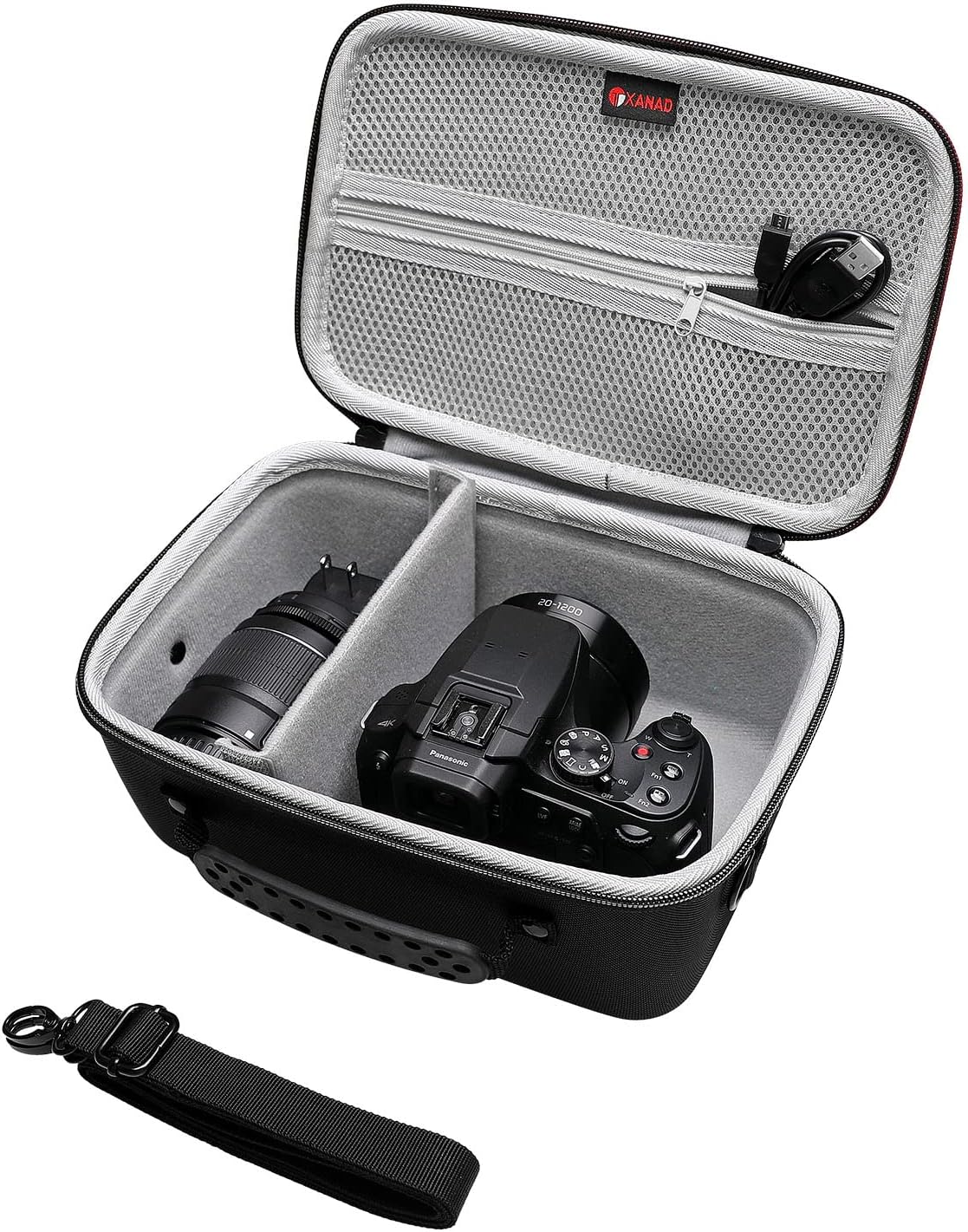 XANAD Funda rígida para Canon EOS R8  R6 FullEOS R6 Mark IIEOS M6  M50 y Panasonic LUMIX FZ80  DMC-G7  DMC-G85  LUMIX G7 compatible con marcas como