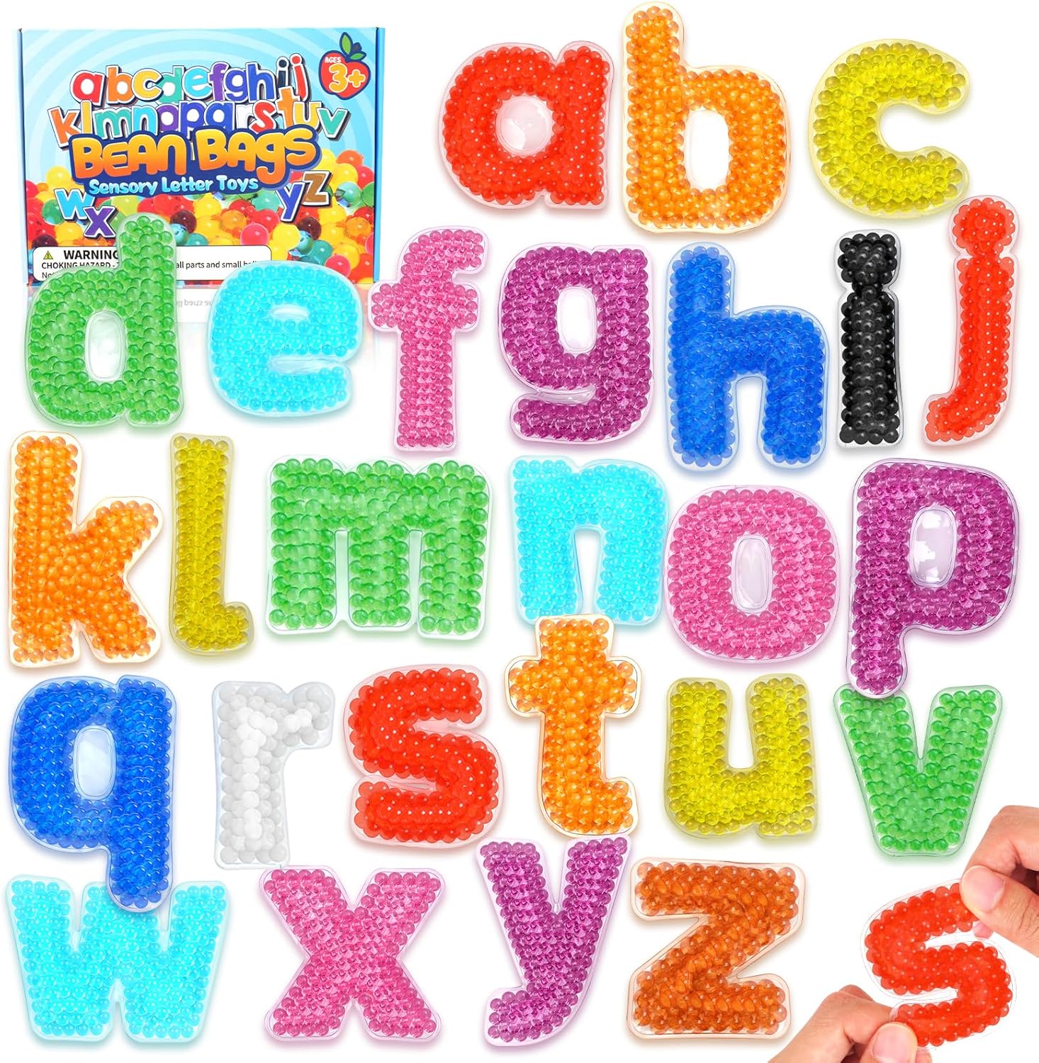 Juguetes sensoriales letras del alfabeto, herramientas de material de aprendizaje ABC para imprescindibles, juguetes sensoriales antiestrés para