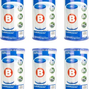 Intex 29005E – Cartucho de bomba de filtro de material Dacron de repuesto para piscina tipo B (6 unidades) Intex 29005E – Cartucho de bomba de filtro de material Dacron de repuesto para piscina tipo B (6 unidades)
