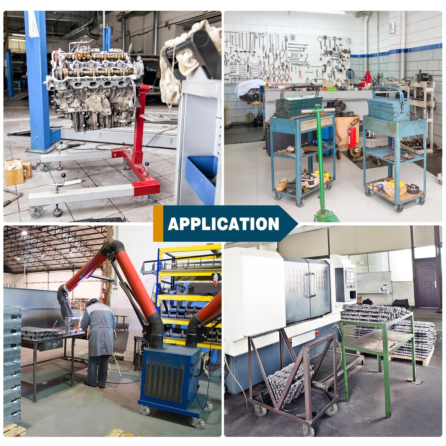 Ruedas giratorias de 4 x 2 pulgadas, ruedas industriales resistentes, ruedas de freno con rodamiento de rodillos, ruedas de hierro fundido