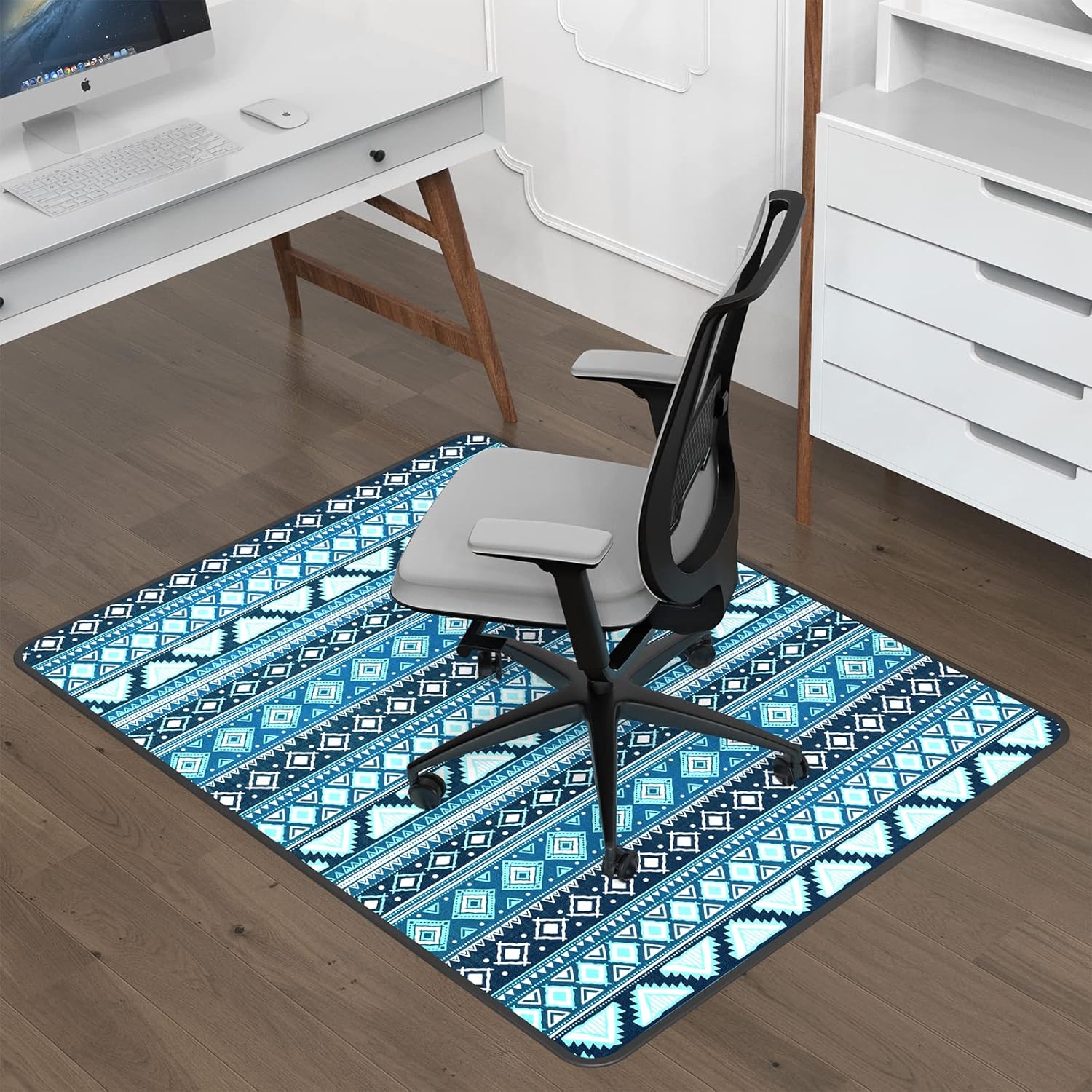 Tapete resistente para silla de oficina para alfombras y suelos de madera dura, 48 x 36 pulgadas, tapete de piso de alta calidad, tapete para silla