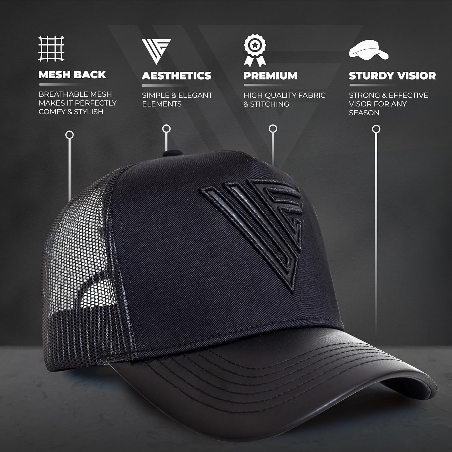 Urban Effort Gorra de malla de moda, gorra de béisbol, gorra de camionero de 5 paneles para mujer, diseño de moda para exteriores