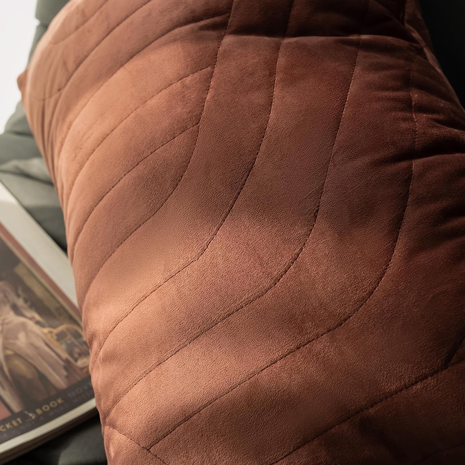 ZonLi Almohada térmica de apoyo lumbar para silla de oficina, almohada térmica USB para aliviar el dolor, almohada térmica de terciopelo holandés