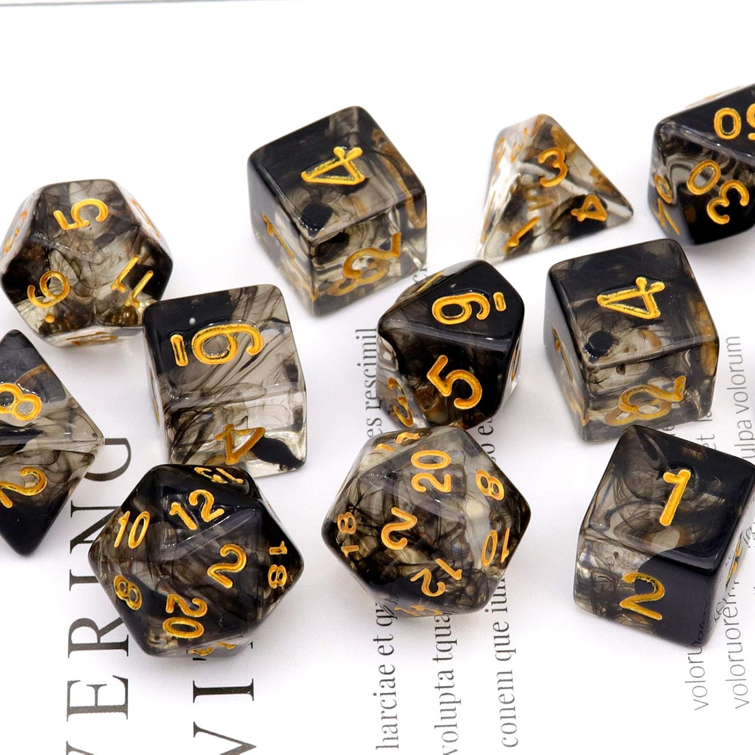 Haxtec – Juego de dados de 7unidades, poliédricos, para juegos de rol como Dragones y Mazmorras