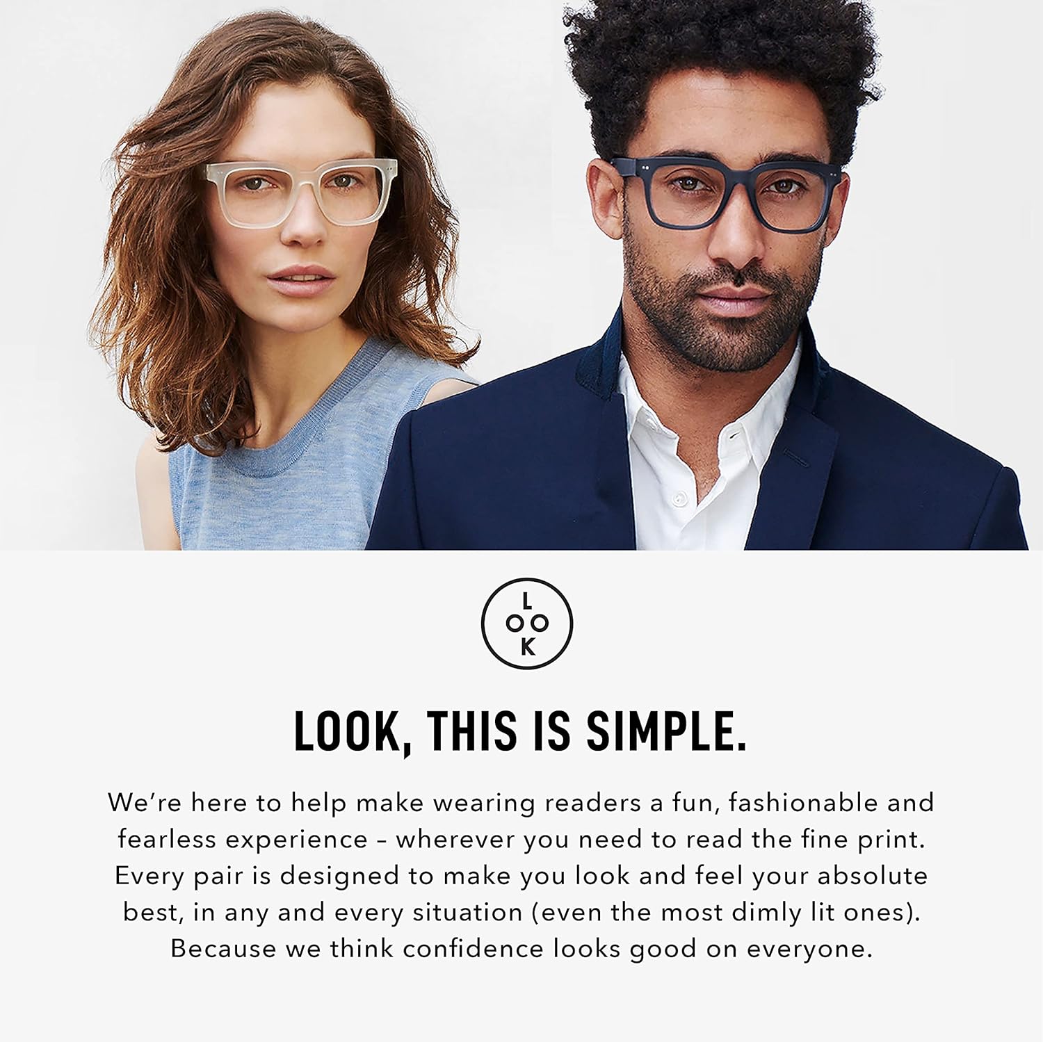 LOOK OPTIC Lectores de Laurel progresivos y no progresivos, elegantes gafas unisex de calidad