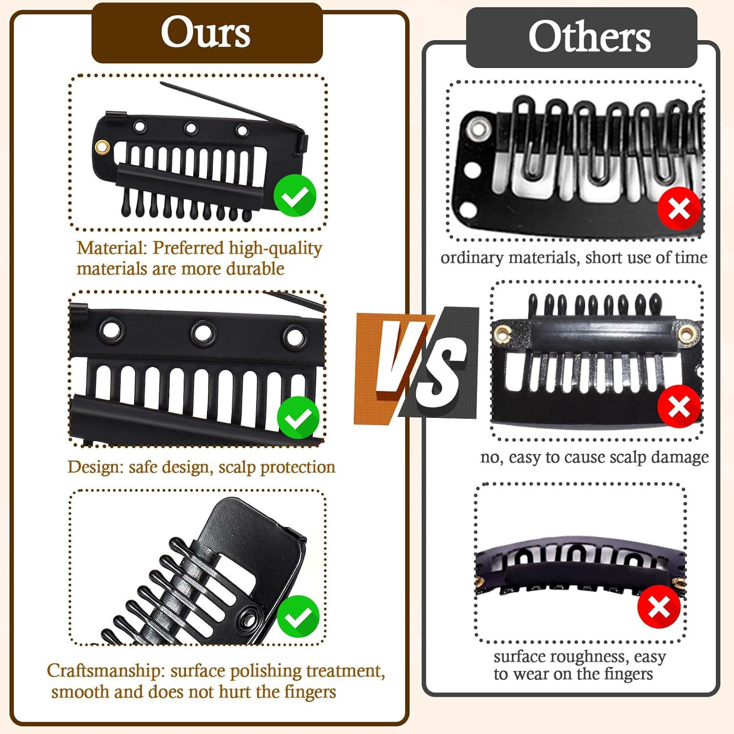 Vodolo Clips Chunni con pasadores de seguridad, 8 unidades de fuerte agarre Chunni Dupatta clips de ajuste indios para mujer, color negro
