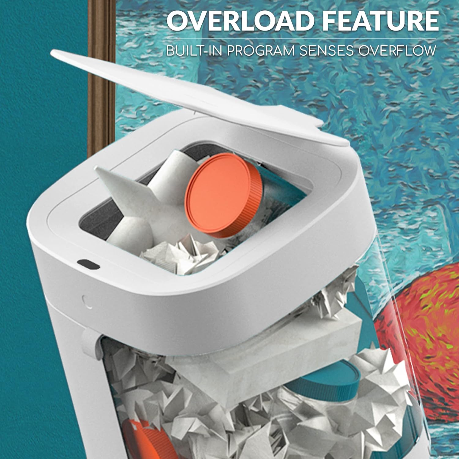 TOWNEW T Air X White – Cubo de basura inteligente de 3.5 galones, cubo para pañales, autosellado, activado por movimiento, recargable, pequeño