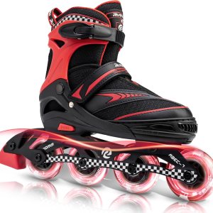 Patines en línea ajustables para niños y niñas con ruedas de luz completa, patines para exteriores para niños y mujeres Patines en línea ajustables para niños y niñas con ruedas de luz completa, patines para exteriores para niños y mujeres