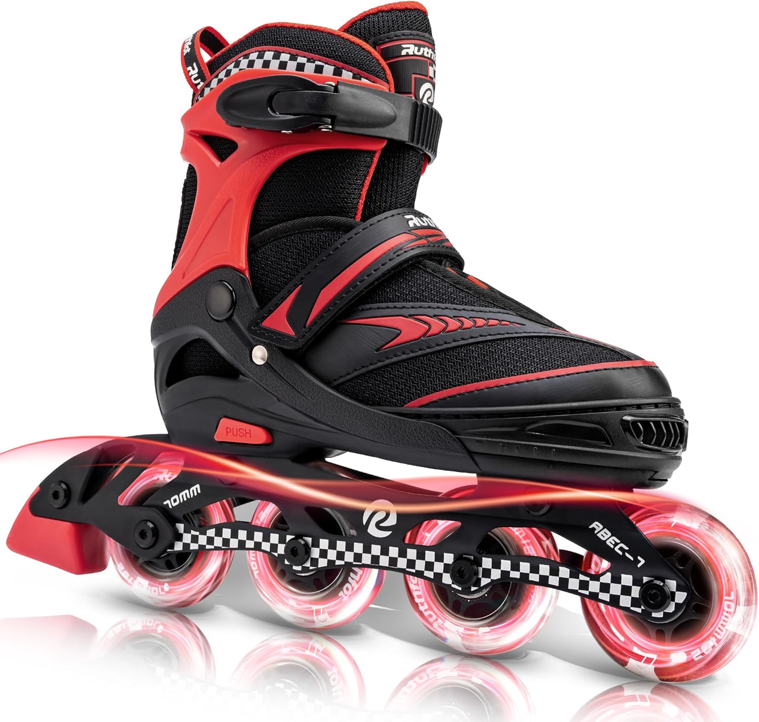 Patines en línea ajustables para niños y niñas con ruedas de luz completa, patines para exteriores para niños y mujeres