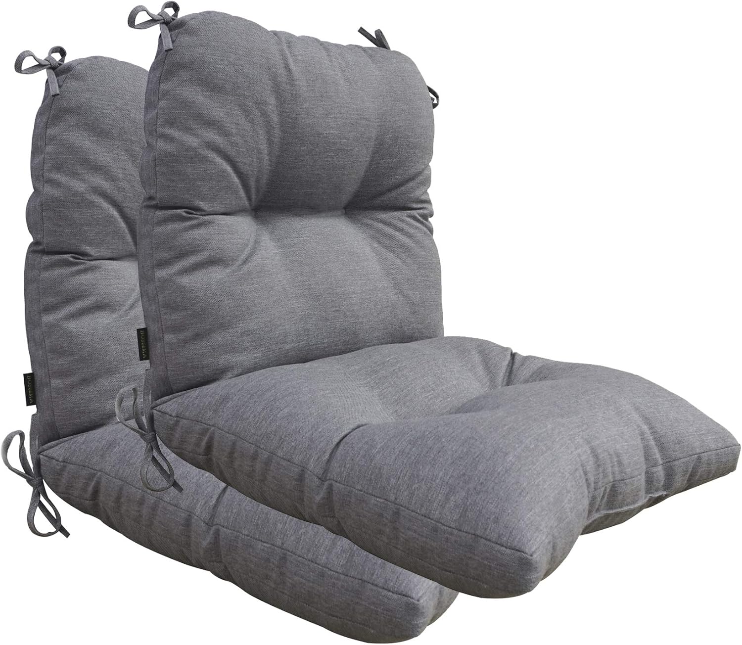 BOSSIMA Juego de 2 cojines de repuesto para silla de respaldo alto para interiores y exteriores, color gris claro