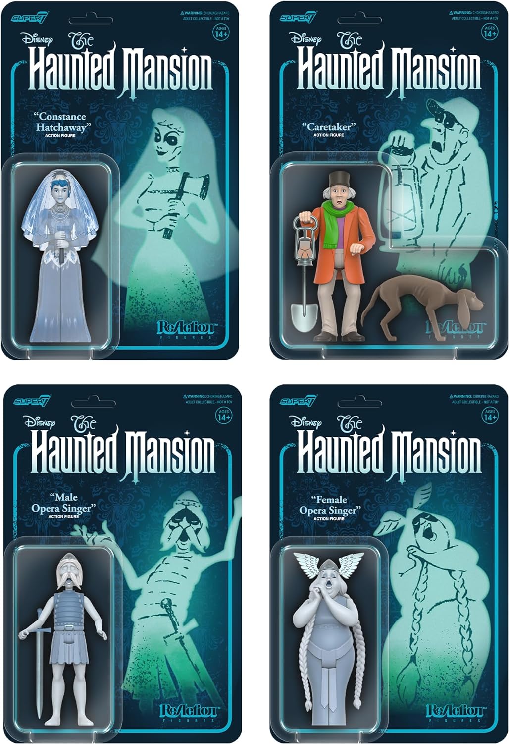 Super7 Disney Haunted Mansion – Cantante de ópera femenina – Figura de acción de Disney de 3.75 pulgadas con accesorio, coleccionables clásicos de