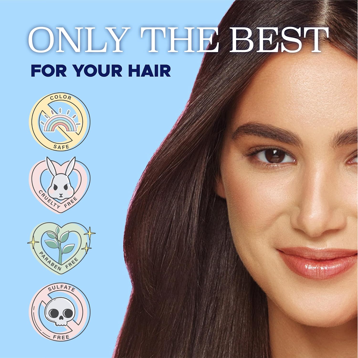 Luseta Acondicionador de color azul iluminador para morenas y tonos naranja cobrizos, acondicionador de rutina para el cuidado del cabello para