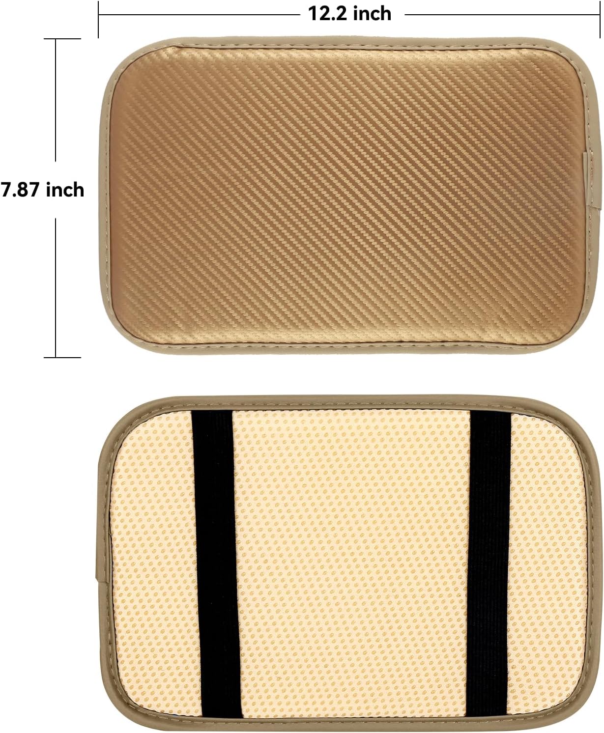 Amiss Almohadilla para consola central de automóvil, funda universal impermeable para caja de asiento de reposabrazos de automóvil, accesorios para