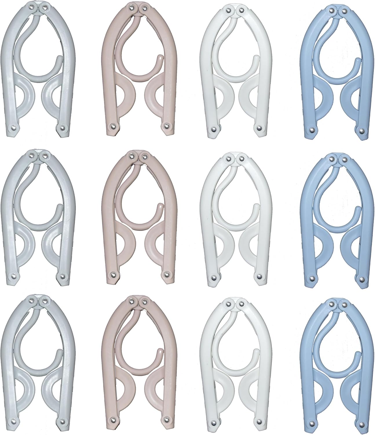 12 perchas plegables de viaje, perchas plegables portátiles de viaje, perchas plegables para ropa, perchas de ahorro de espacio para ropa,