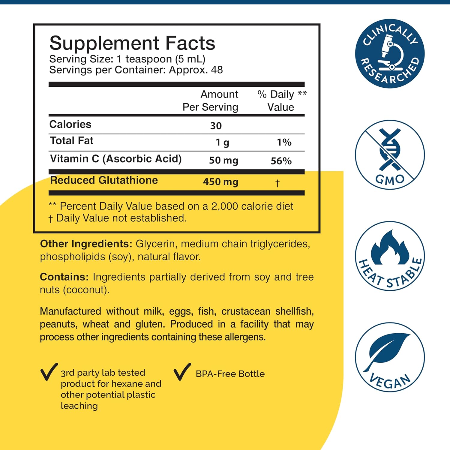 Researched Nutritionals Glutatión liposomal Tri-Fortify – Clínicamente investigado para una absorción superior – Apoya la salud inmunológica, la