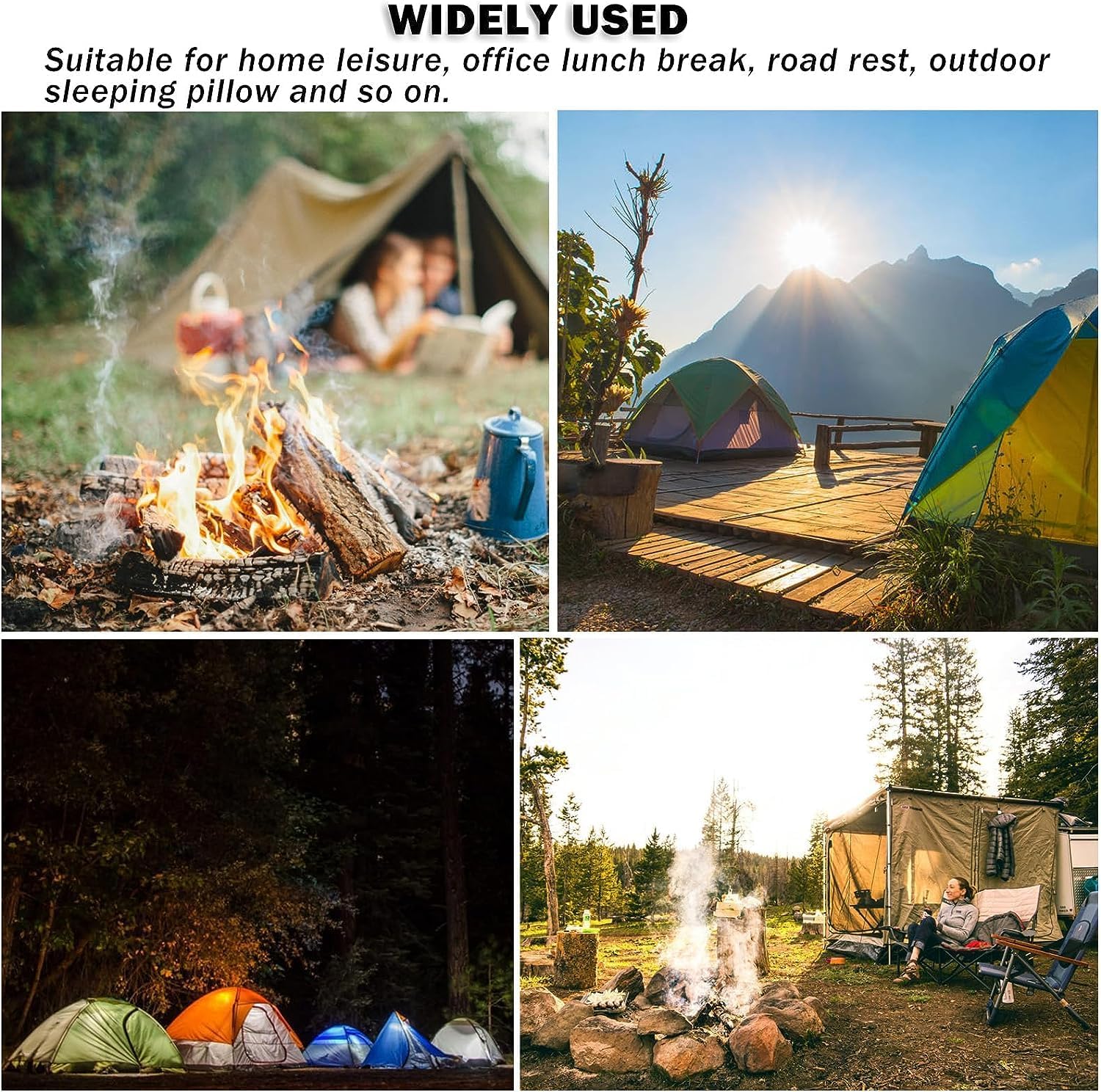 GUGUZ Almohada inflable ultraligera de viaje para campamento, cómoda, sin ruido, almohadas portátiles para senderismo y mochilero para dormir,