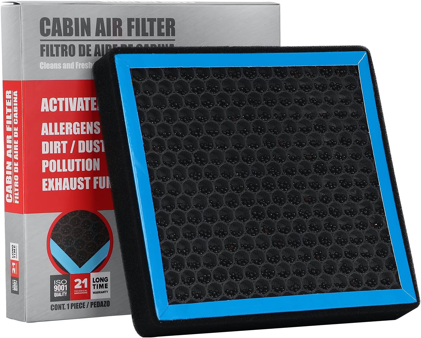CF11182 Filtro de aire de cabina con carbón activado Nutshell compatible con Honda Civic CR-V CRV, CR-Z CRZ, Fit, HR-V HRV, Insight, Odyssey, Acura