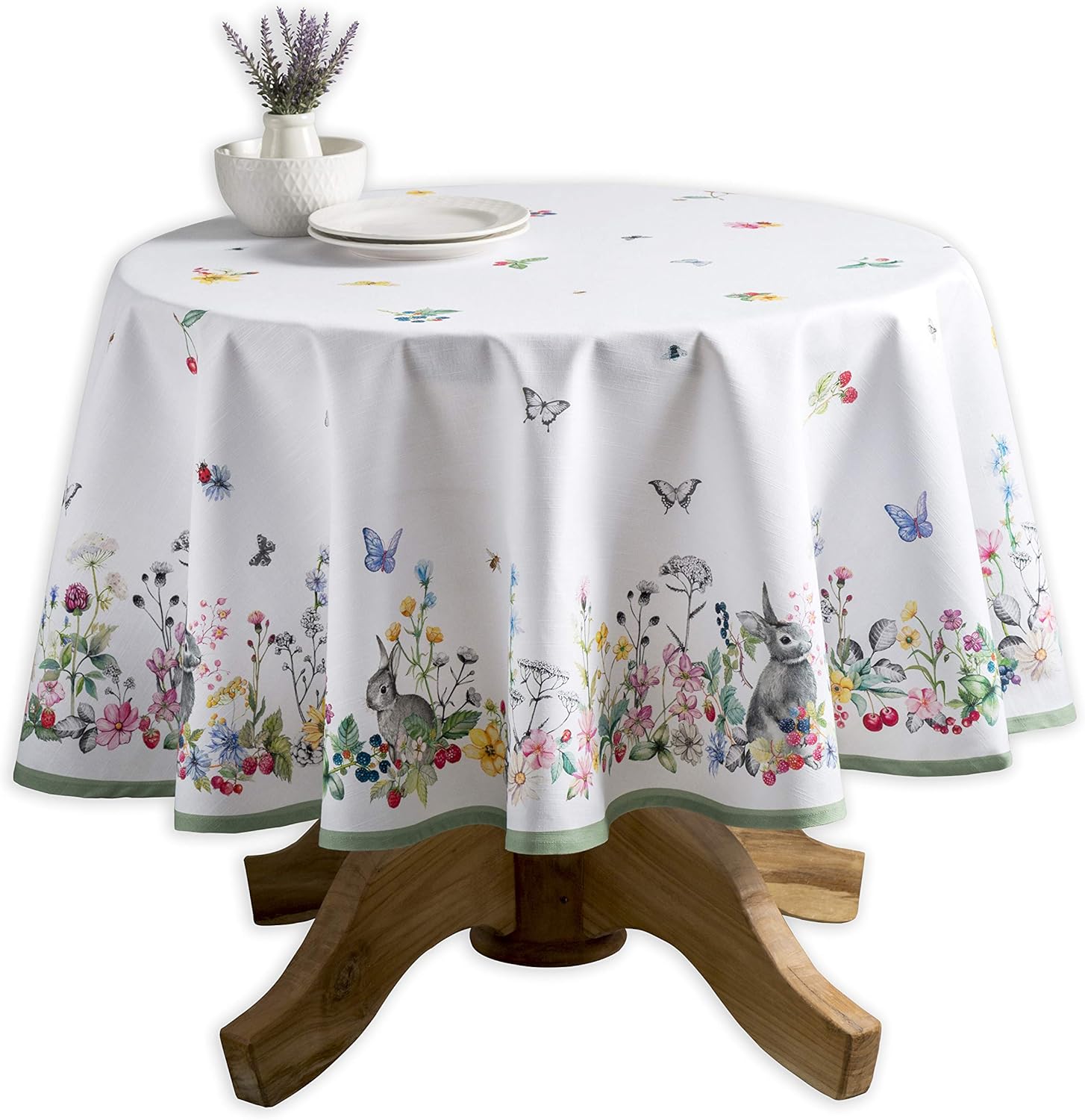 Mantel Maison d’ Hermine Faïence, 100 % de algodón, para cocina, comedor, decoración de mesa, fiestas, bodas, primavera y verano