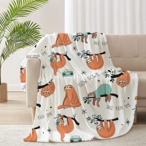 Bonita manta de perezoso, manta estampada ultrasuave y cómoda de franela de forro polar suave para cama y sofá, 50 x 40 pulgadas (perezoso, 50 x 40 Bonita manta de perezoso, manta estampada ultrasuave y cómoda de franela de forro polar suave para cama y sofá, 50 x 40 pulgadas (perezoso, 50 x 40