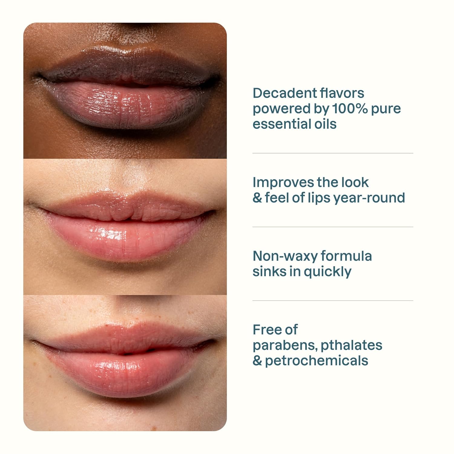 Cliganic USDA Bálsamo labial orgánico  100% mantequilla natural, para labios agrietados y secos