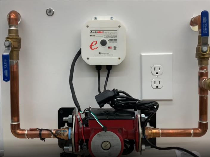 DR099A Kit de bomba de agua eléctrica – Bomba de circulación de recirculación de agua caliente con múltiples opciones de ajuste, LCD para visión y