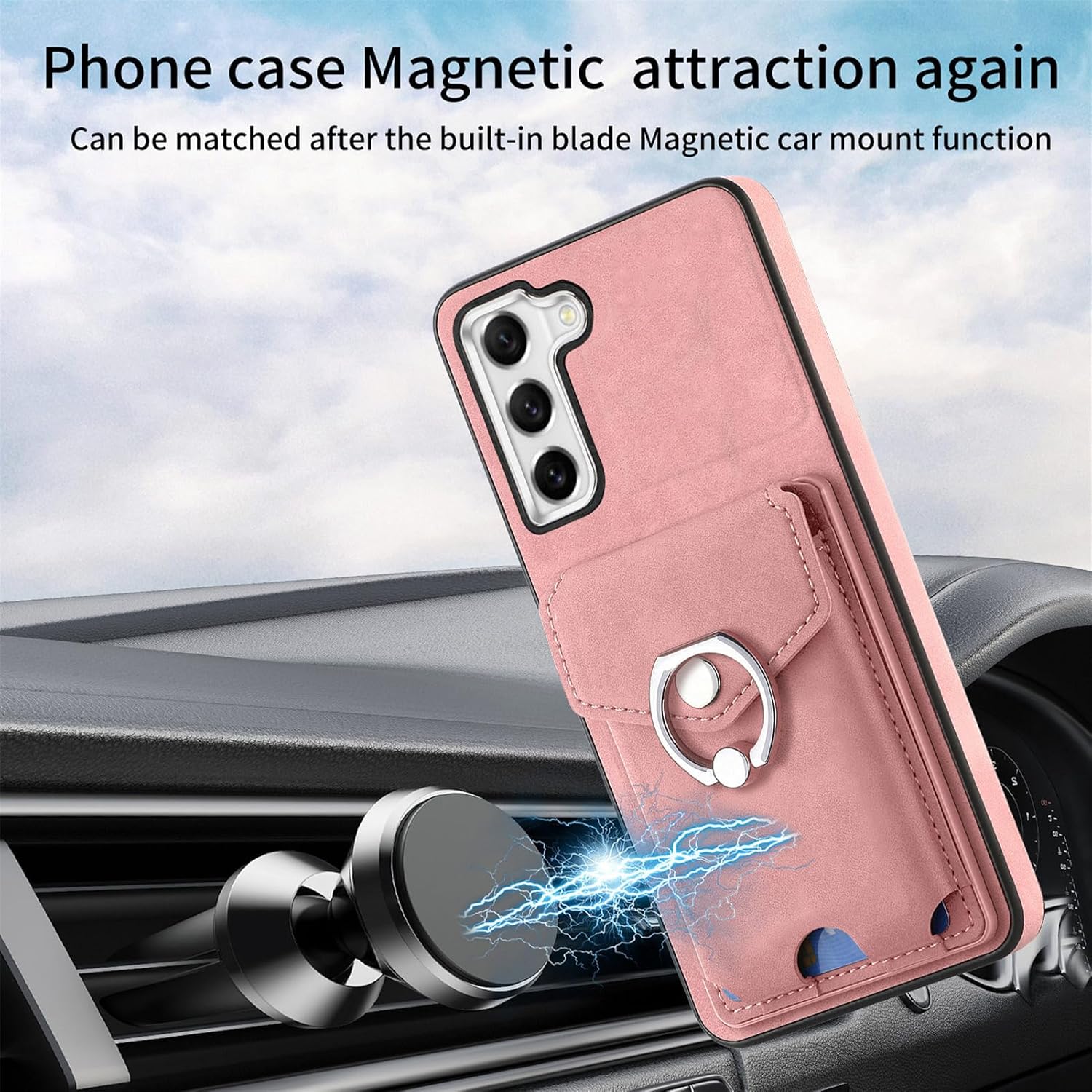 Asuwish Funda tipo cartera compatible con Samsung Galaxy S21 FE 5G y protector de pantalla de vidrio templado, soporte para tarjetas, soporte