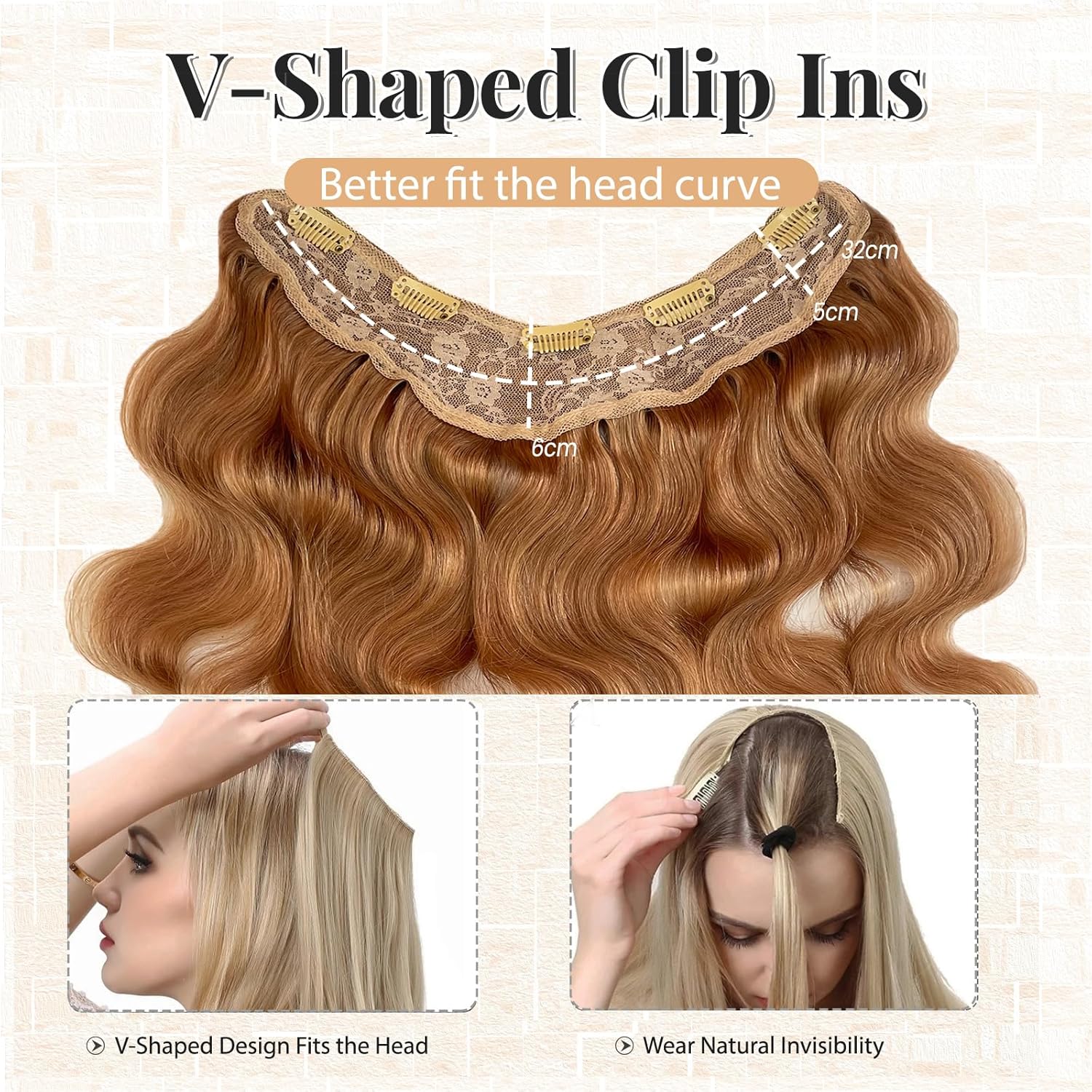 Extensiones de cabello humano ondulado con clip de 16 pulgadas, extensiones de cabello humano con clip de doble trama, una pieza, 100% cabello