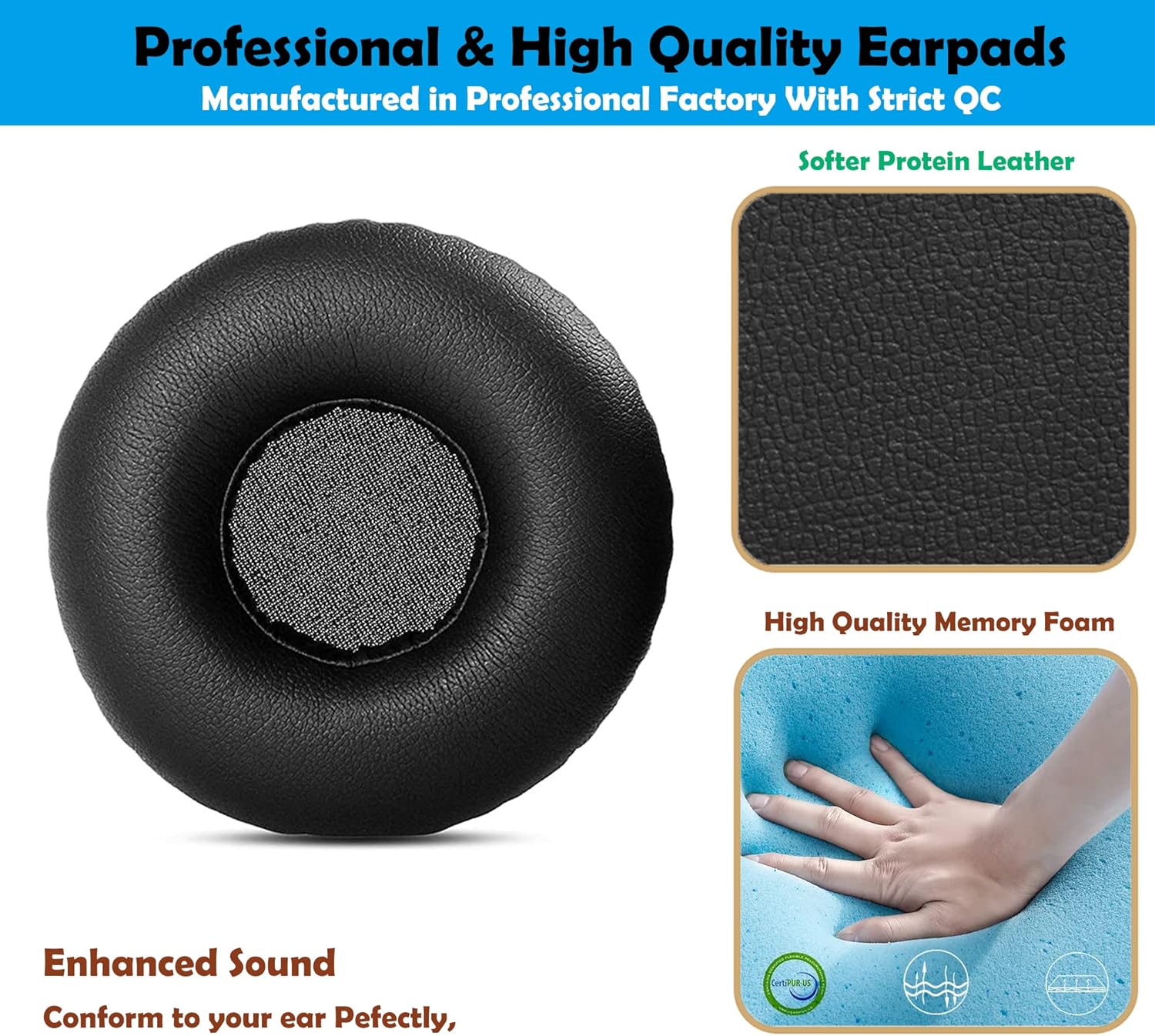 Almohadillas profesionales de repuesto para auriculares compatibles con House of Marley Positive Vibration 2