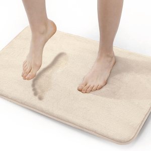 Walensee – Tapete de baño de espuma viscoelástica extra grueso, antideslizante, absorbente y súper acogedor, tapete de baño de terciopelo suave de Walensee – Tapete de baño de espuma viscoelástica extra grueso, antideslizante, absorbente y súper acogedor, tapete de baño de terciopelo suave de