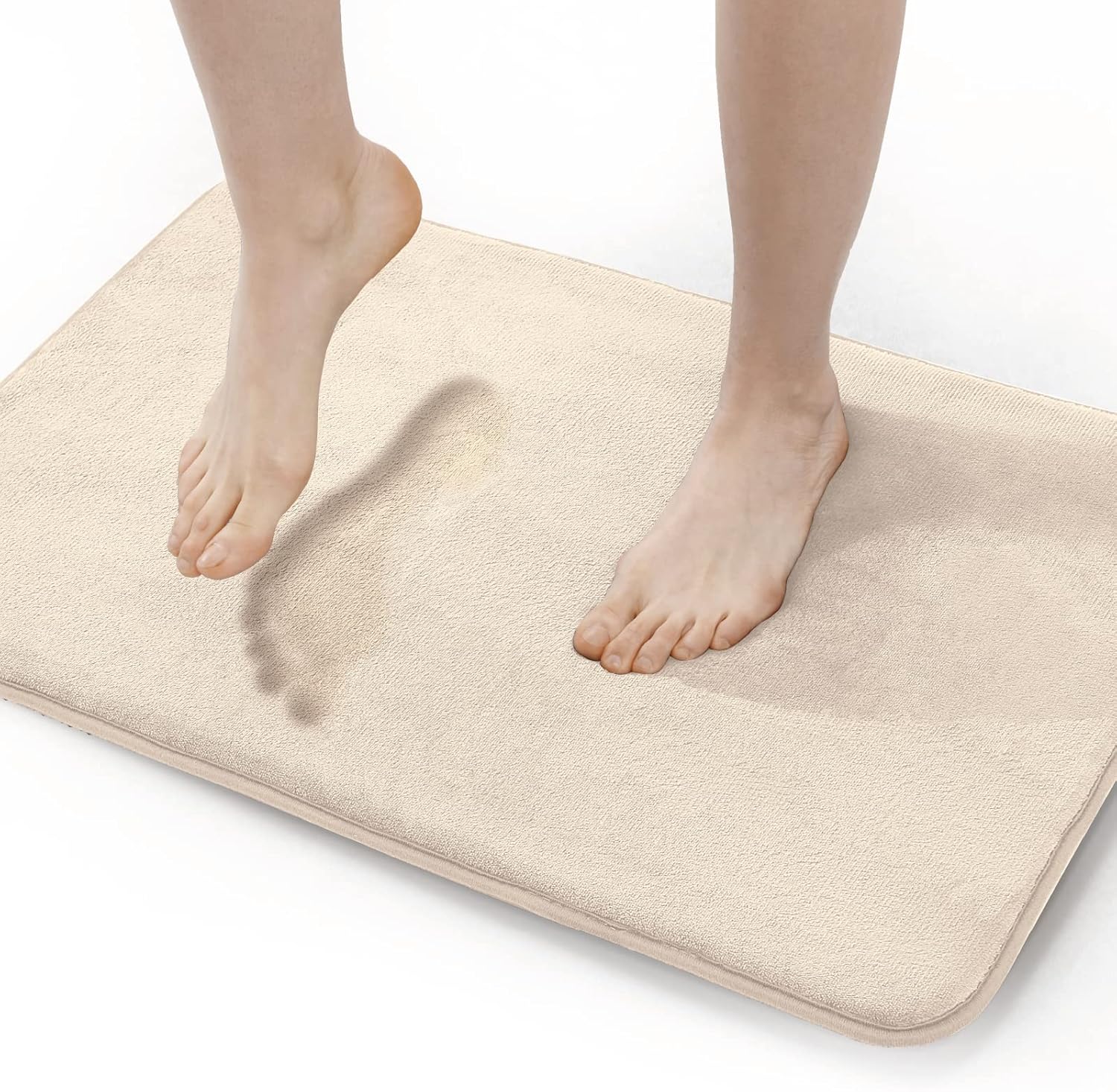 Walensee – Tapete de baño de espuma viscoelástica extra grueso, antideslizante, absorbente y súper acogedor, tapete de baño de terciopelo suave de
