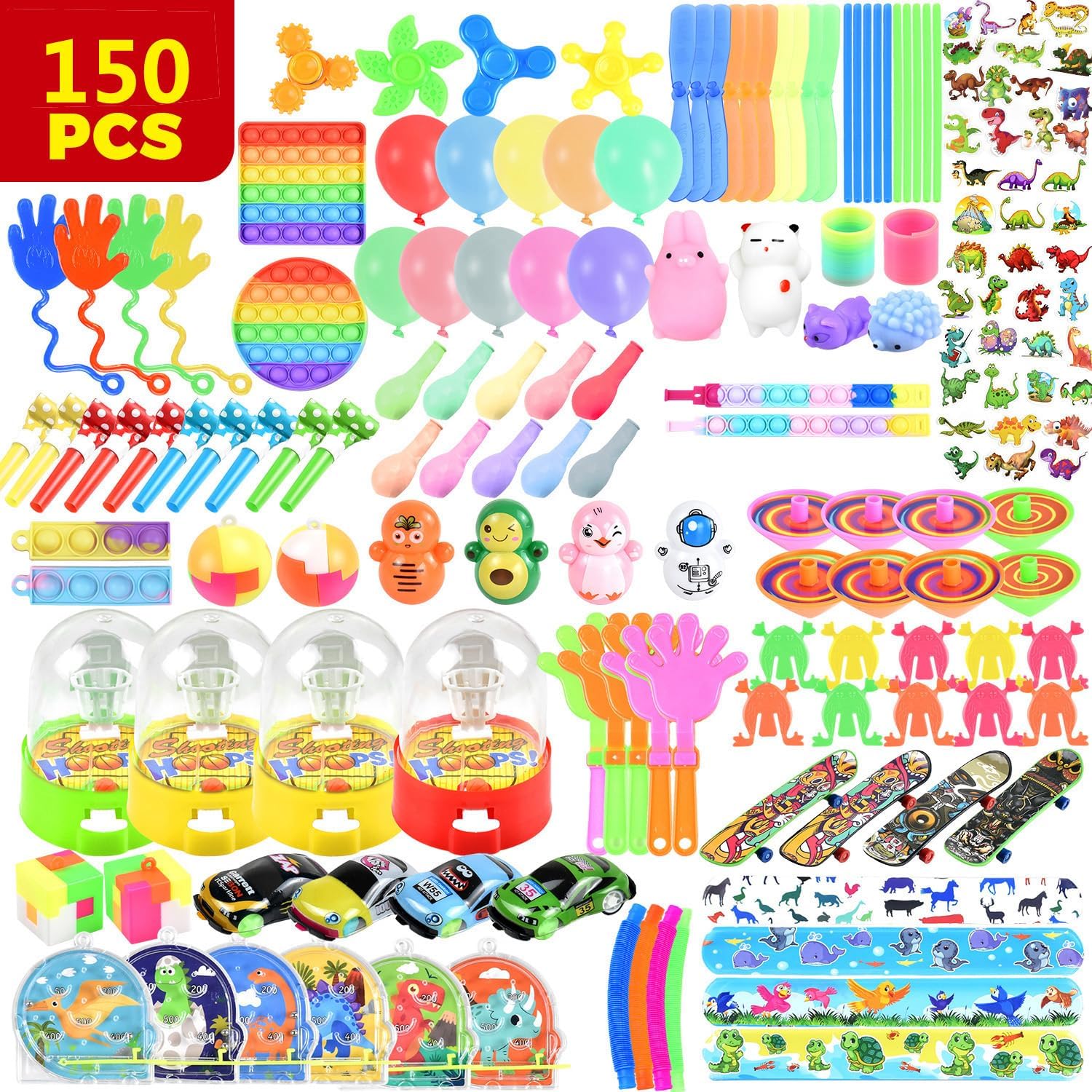 soi-meme 150 piezas de recuerdos de fiesta para niños, rellenos de piñata, bolsas de regalo para niños, fiesta de cumpleaños, caja de tesoros, caja