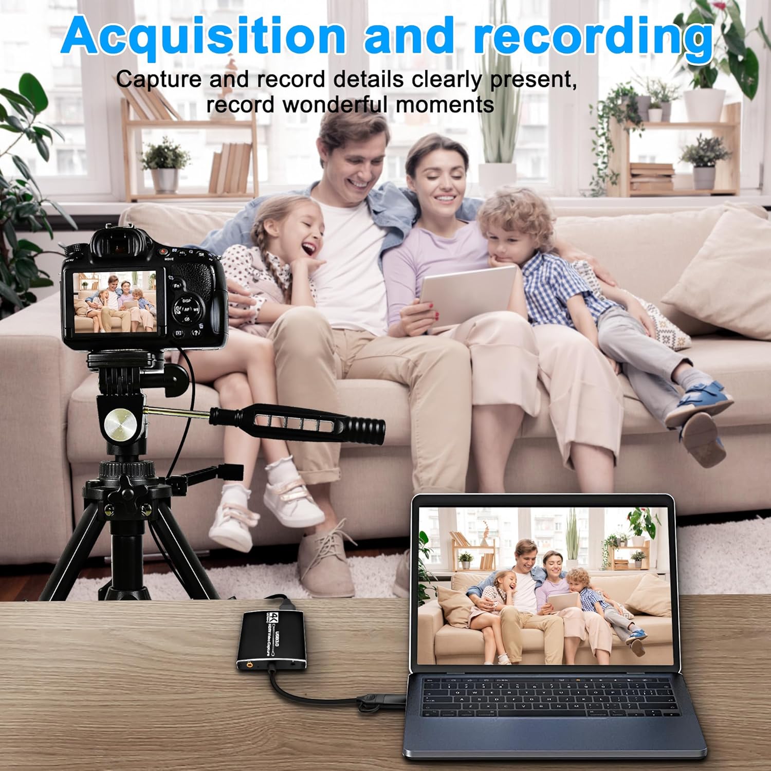 XMSJSIY Tarjeta de captura de video HDMI 4K HDMI a HDMI USBUSB C 3.0 Tarjeta de grabación de video Full HD 1080P 60FPS para juegos, transmisión en