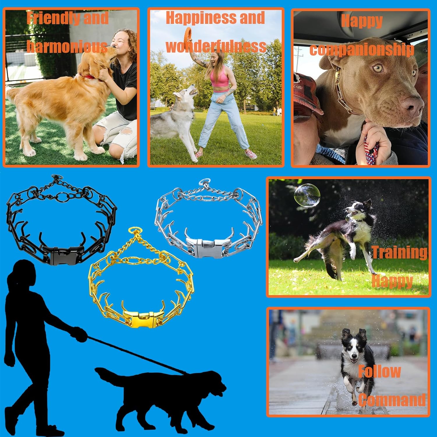 Collar de entrenamiento para perros, collar ajustable para perros con hebilla de liberación rápida, collar sin tirones para perros pequeños,