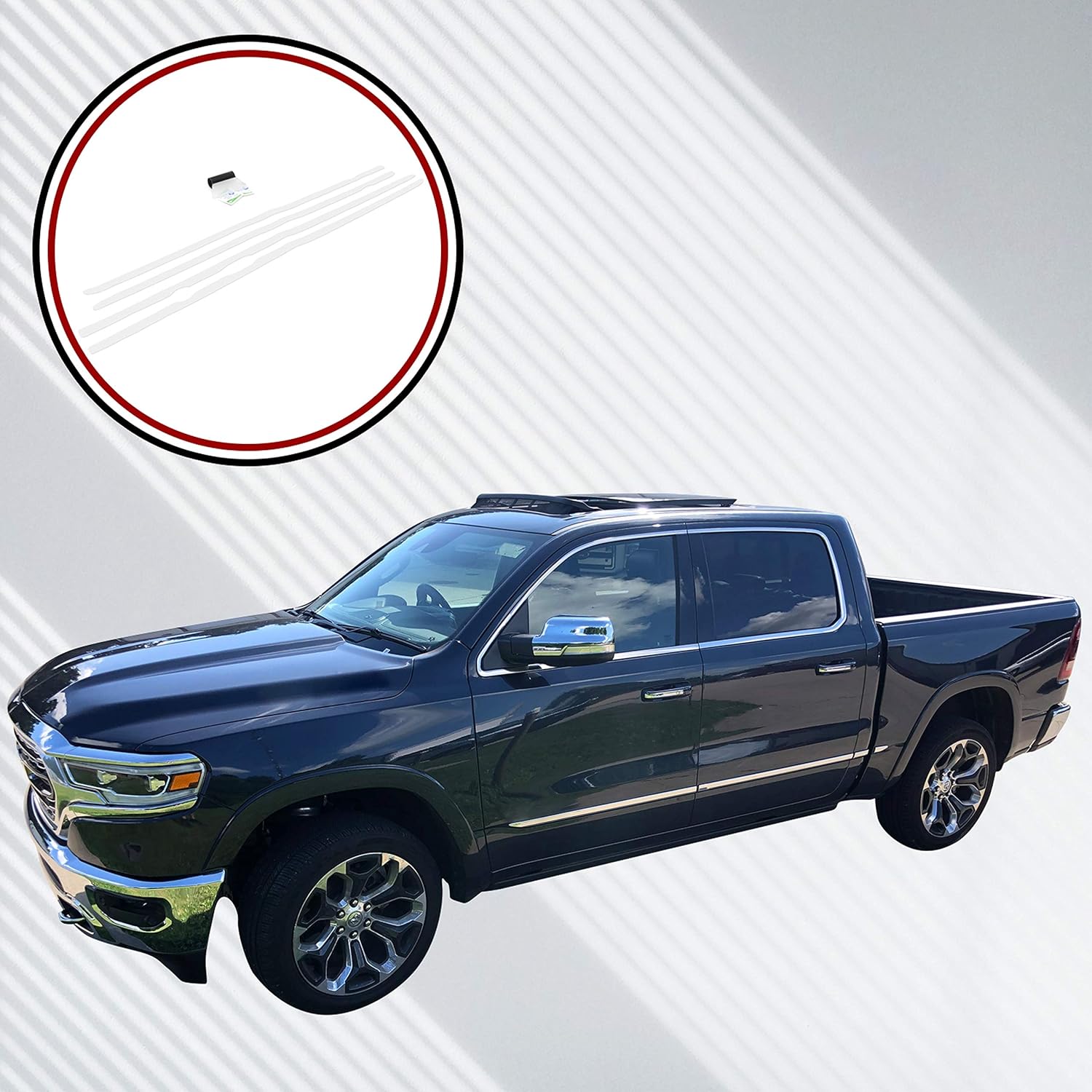 Protectores de borde de puerta compatibles con Dodge Ram 1500 2500 3500 2019-2020 Crew Cab solo 4 piezas de película protectora de pintura
