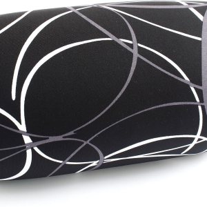 Bookishbunny Almohada cilíndrica de microperlas 13 “x 7” (negro blanco) Bookishbunny Almohada cilíndrica de microperlas 13 “x 7” (negro blanco)