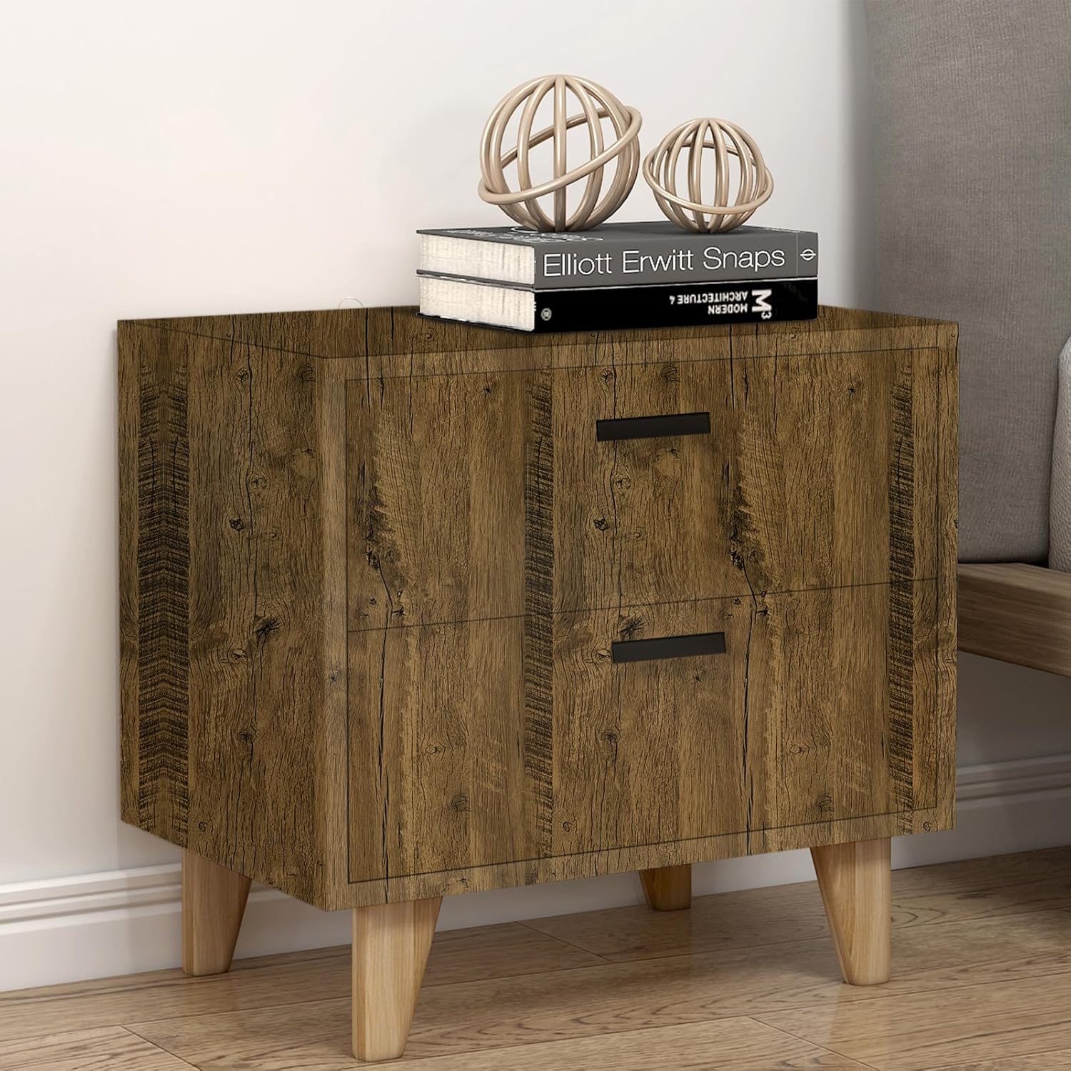 WENMER Papel de contacto de madera de 23.6 x 197 pulgadas, papel tapiz de madera marrón, autoadhesivo, extraíble, envoltura de vinilo de madera,