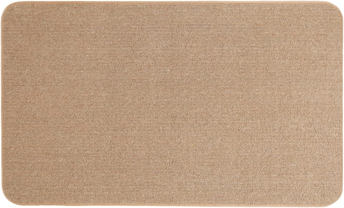 House, Home and More Alfombra antideslizante para interiores, color beige guijarro, 3 pies x 5 pies