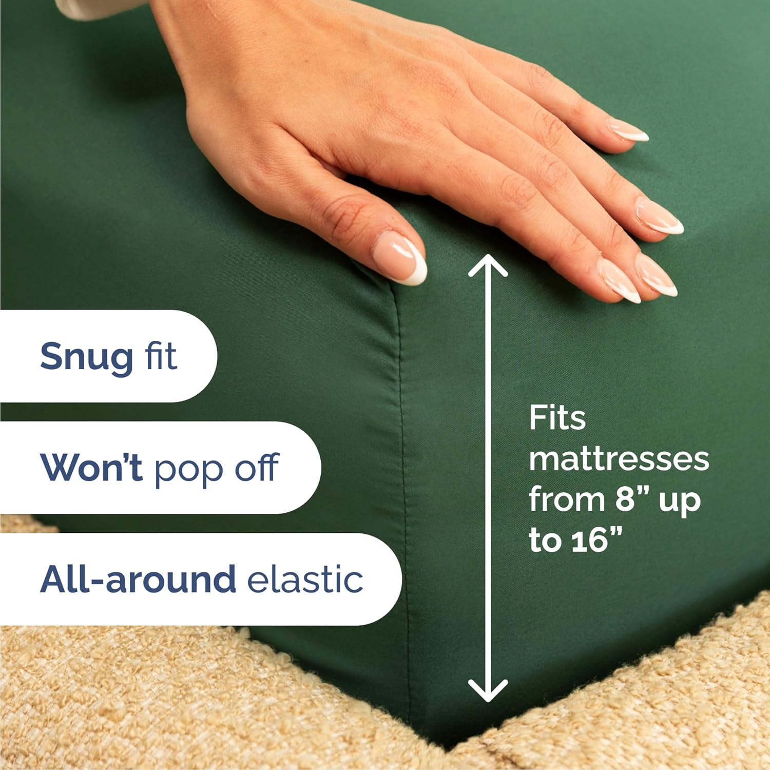 Juego de sábanas de 4 piezas tamaño California King, cómodo, transpirable y refrescante, ropa de cama de lujo de hotel para mujeres, hombres, niños