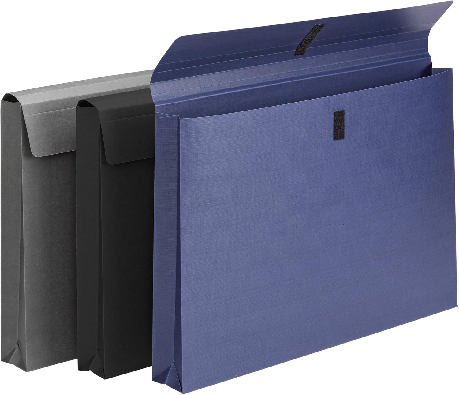 Smead Cartera de lino expandible, expansión de 2.0 in, cierre de velcro, tamaño tabloide, colores surtidos, 3 por paquete (71170))