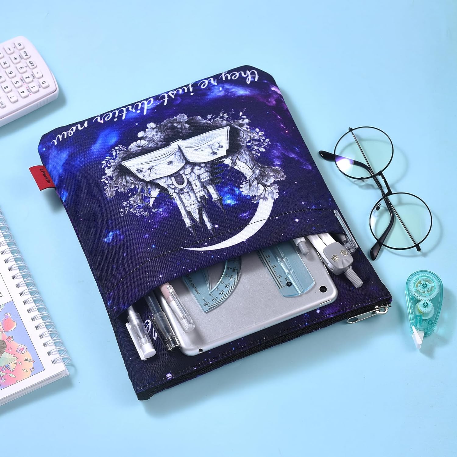 LParkin Funda de libro con cremallera, I Still Read Fairytales Are Just Dirtier Now Book Protector, Bolsa protectora de tela lavable, 11 x 8.5