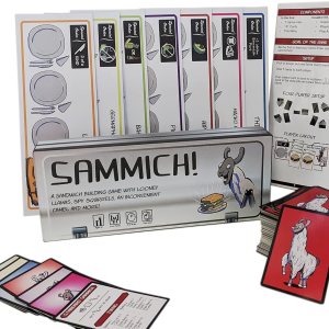 Sammich Un juego de cartas de alimentación de llama para toda la familia, marrón Sammich Un juego de cartas de alimentación de llama para toda la familia, marrón