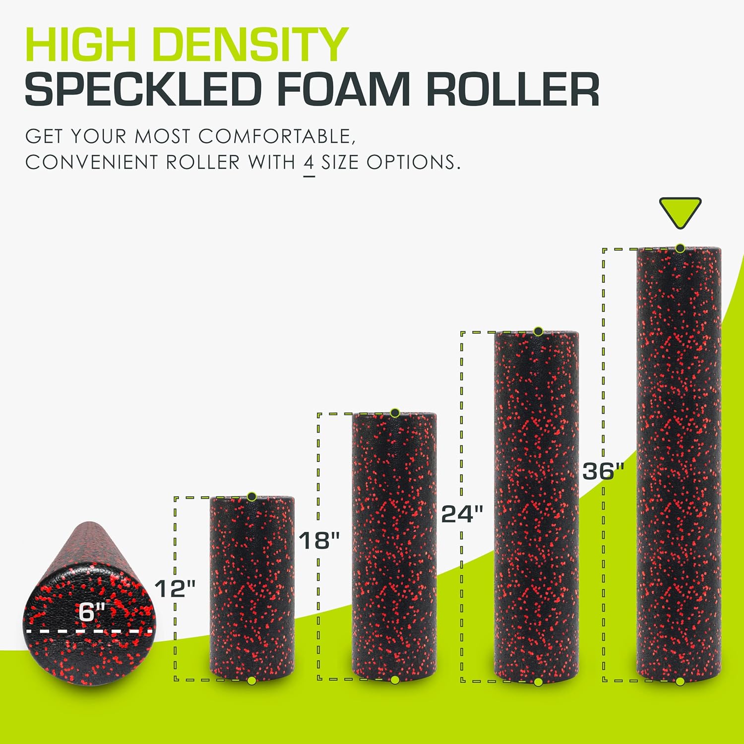 ProsourceFit Rodillos de espuma de alta densidad, herramienta de masaje atlético firme de cuerpo completo para estiramiento de espalda, yoga,